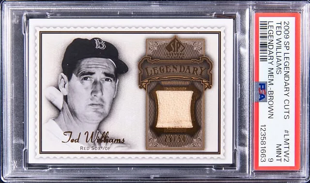 2009 Upper Deck SP Legendary Cuts Ted Williams Legendary Memorabilia Brown #LM-TW2 card image