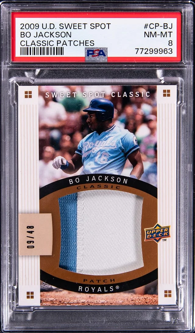 2009 Upper Deck Sweet Spot Classic Bo Jackson Game-Used Patches #CP-BJ card image