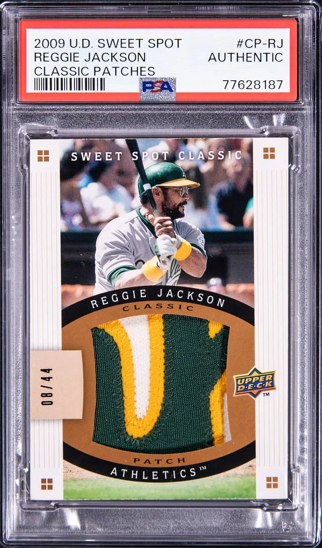 2009 Upper Deck Sweet Spot Classic Reggie Jackson Patch #CP-RJ card image