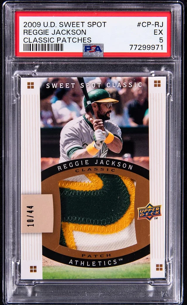 2009 Upper Deck Sweet Spot Classic Reggie Jackson Game-Used Patches #CP-RJ card image