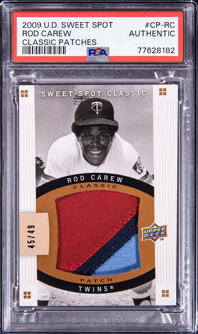 2009 Upper Deck Sweet Spot Classic Rod Carew Patch #CP- card image
