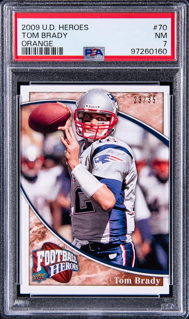 2009 Upper Deck Tom Brady Heroes Orange #70 card image
