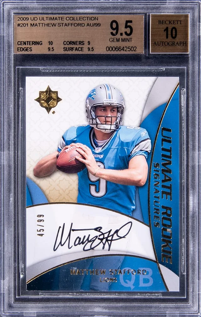2009 Upper Deck Ultimate Collection Matthew Stafford #201 card image