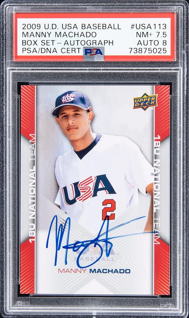 2009 Upper Deck USA Baseball Manny Machado Box Set Autograph #USA113 card image