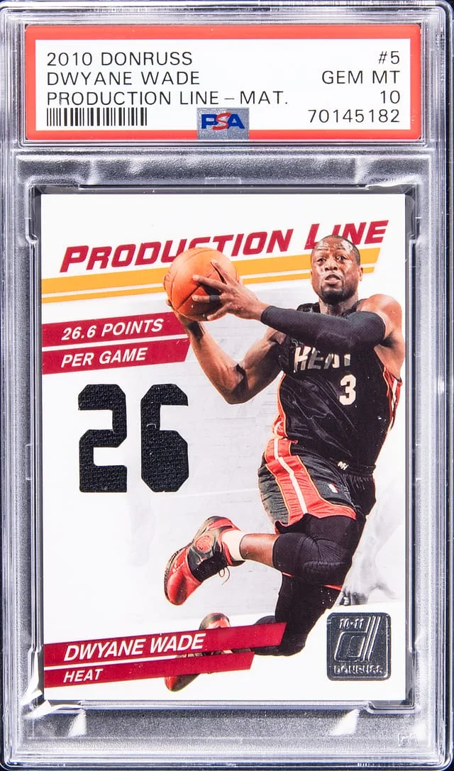 2010-11 Donruss Dwyane Wade Production Line Materials #5 card image