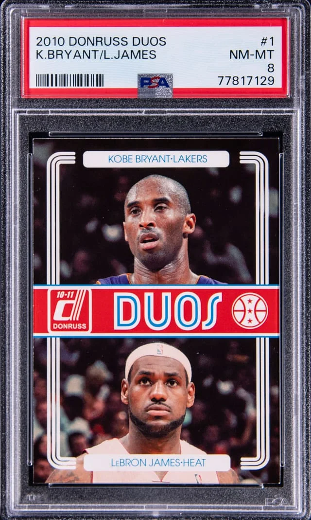 2010-11 Donruss Kobe Bryant/LeBron James Duos #1 card image