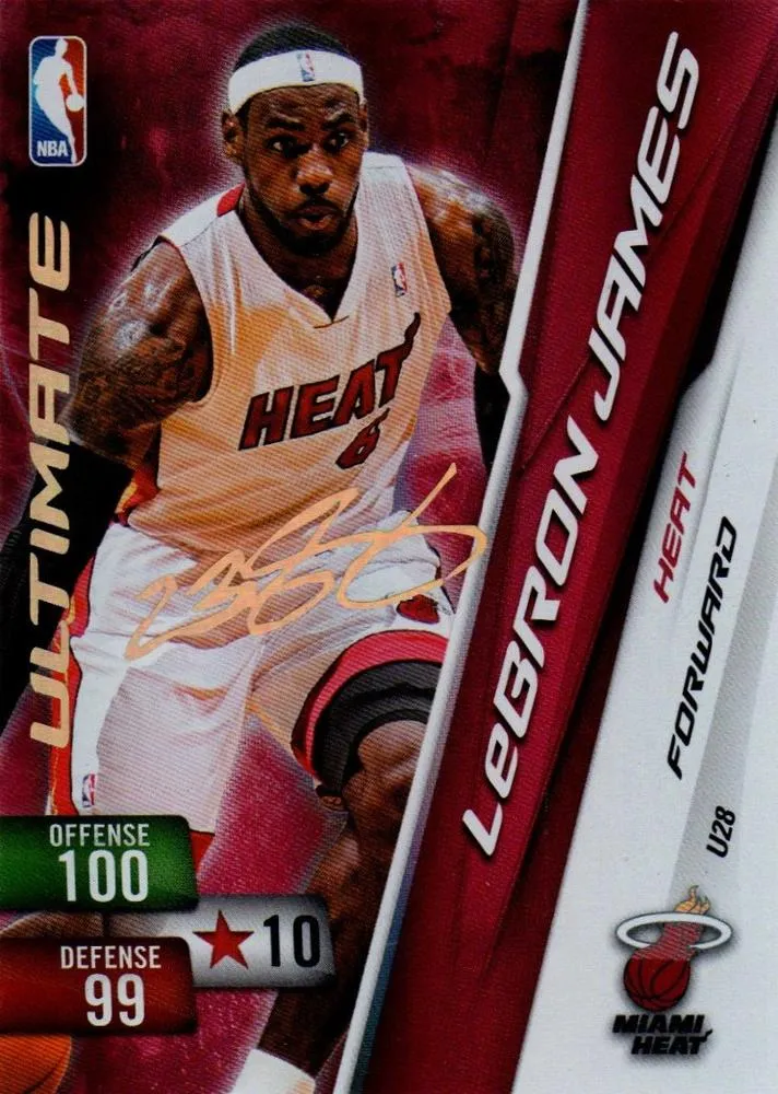 2010-11 Panini Adrenalyn XL Lebron James Ultimate Signature #U28 card image