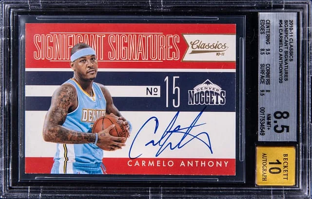 2010-11 Panini Carmelo Anthony Classics Significant Signatures #54 card image