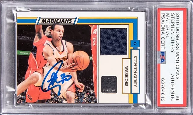 2010-11 Panini Donruss Stephen Curry Magicians Material #5 card image