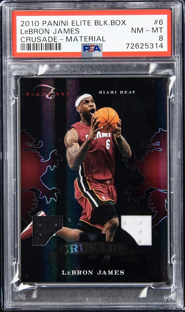 2010-11 Panini Elite LeBron James Black Box Crusade Materials #6 card image