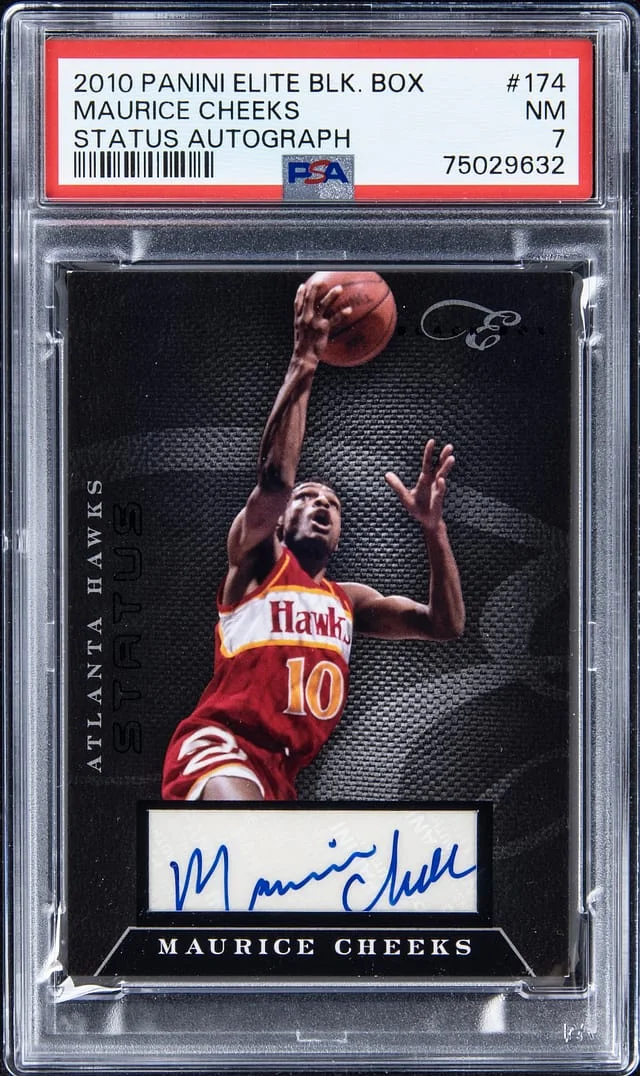 2010-11 Panini Elite Maurice Cheeks Black Box Status Autograph #174 card image