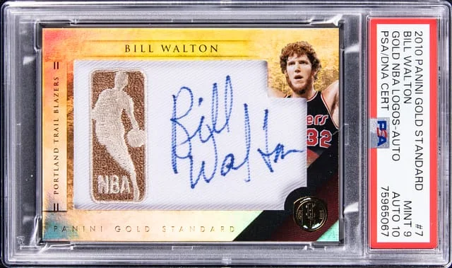 2010-11 Panini Gold Standard Bill Walton Gold NBA Logos Autograph #7 card image