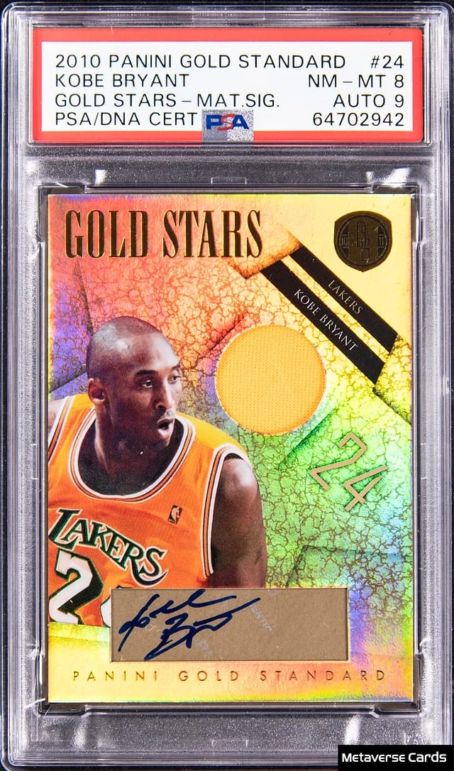 2010-11 Panini Gold Standard Kobe Bryant Gold Stars Materials Signatures #24 card image