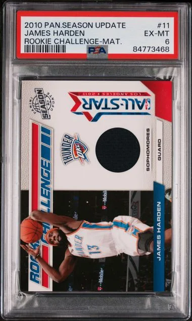 2010-11 Panini James Harden Game-Used Season Update Challenge Materials #11 card image
