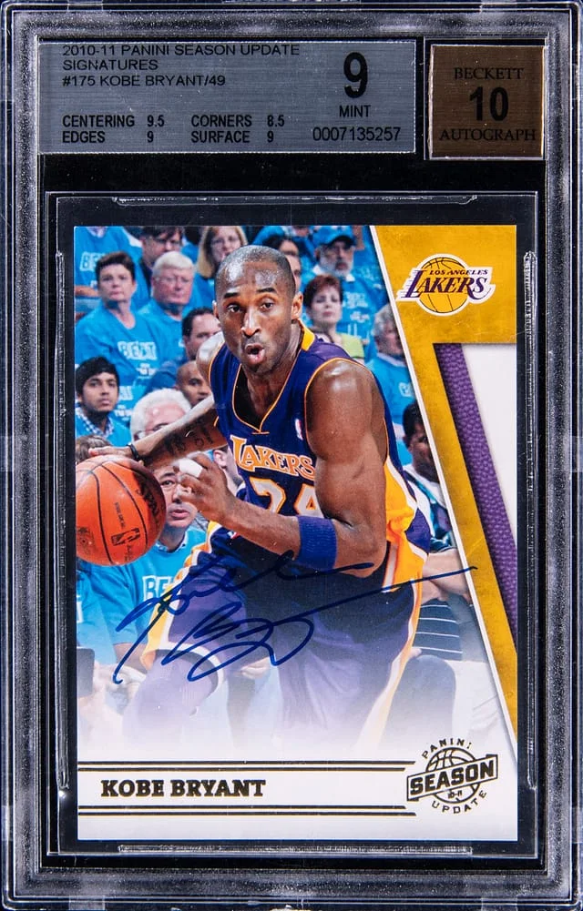 2010-11 Panini Kobe Bryant Season Update Signatures #175 card image