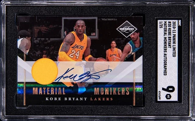 2010-11 Panini Kobe Bryant Limited Material Monikers Autographs #30 card image