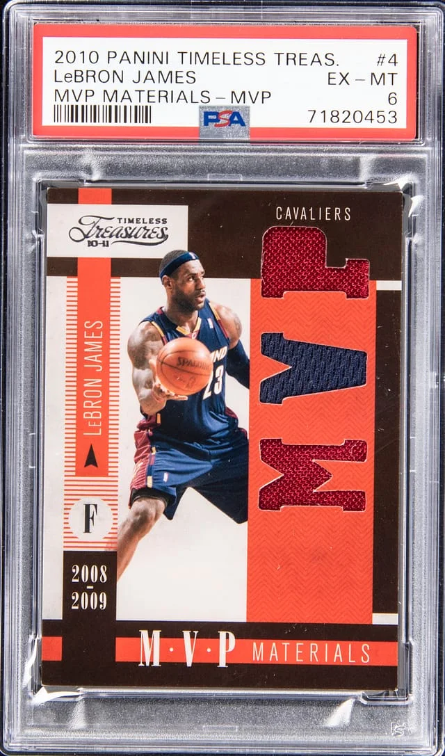 2010-11 Panini LeBron James Timeless Treasures MVP Materials MVP #4 card image
