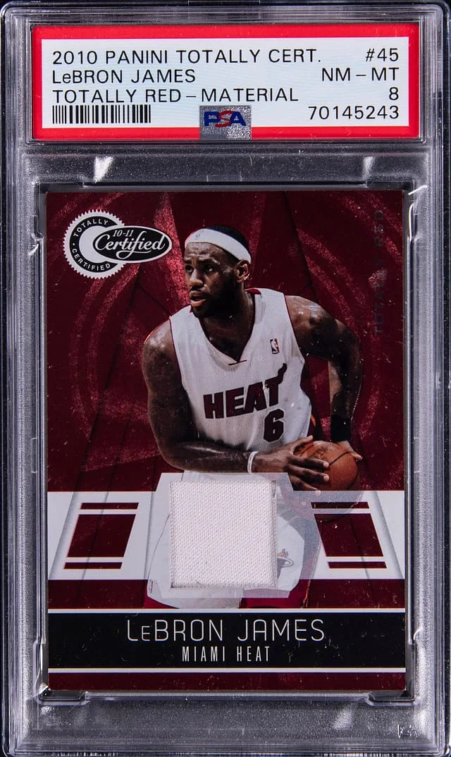 2010-11 Panini LeBron James Totally Certified Totally Red Material #45 card image