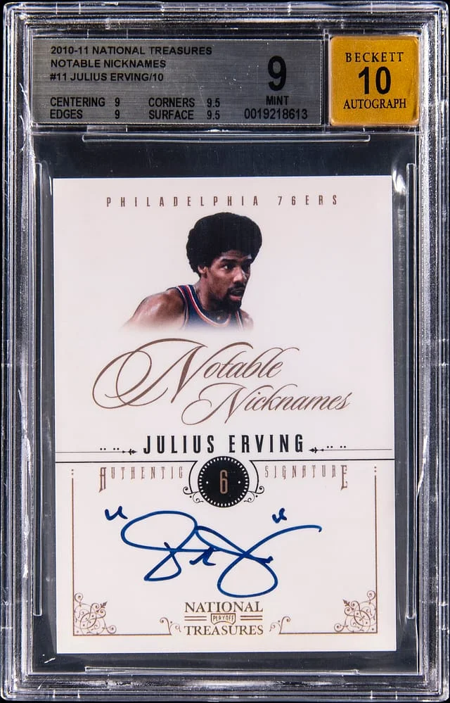 2010-11 Panini National Treasures Julius Erving Notable Nicknames #11 card image