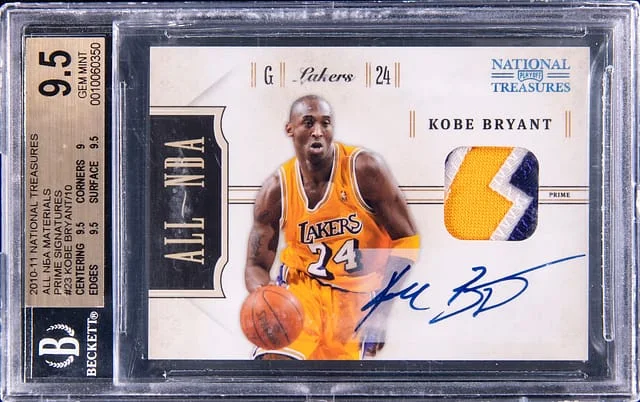 2010-11 Panini National Treasures Kobe Bryant All-NBA Materials Signatures #23 card image