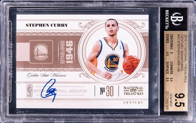 2010-11 Panini National Treasures Stephen Curry Century Signatures #32 card image