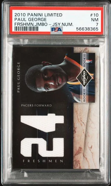 2010-11 Panini Paul George Limited Freshman Jumbo Jersey Number #10 card image