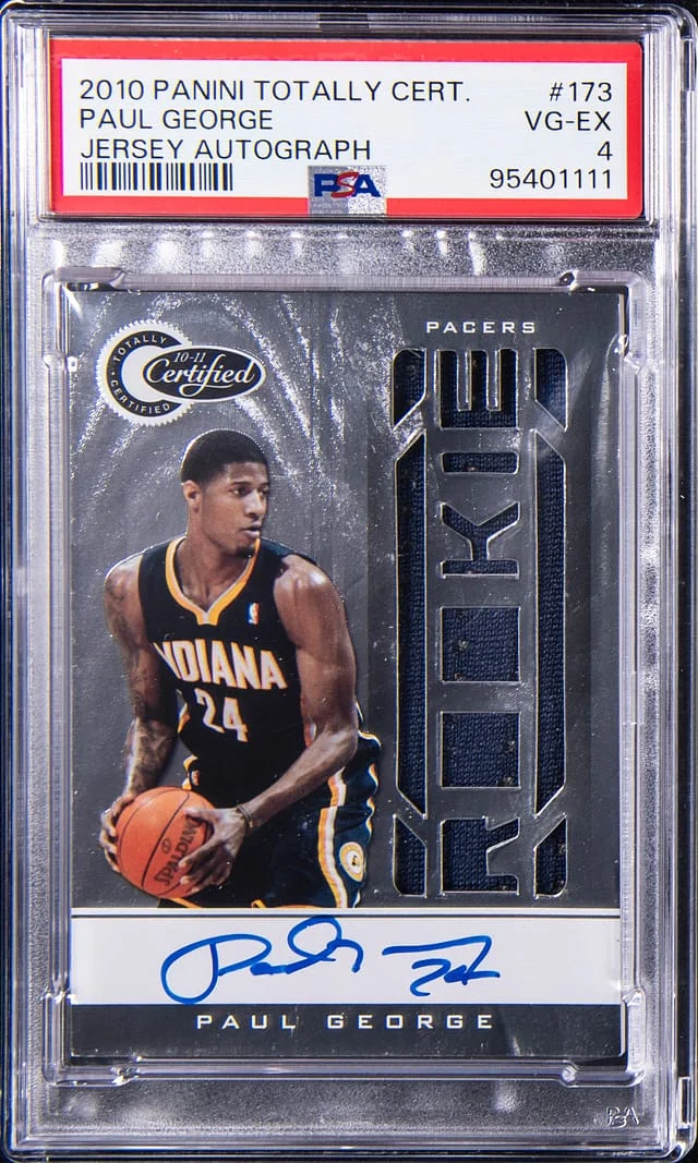 2010-11 Panini Paul George Totally Certified Jersey Autograph #173 card image