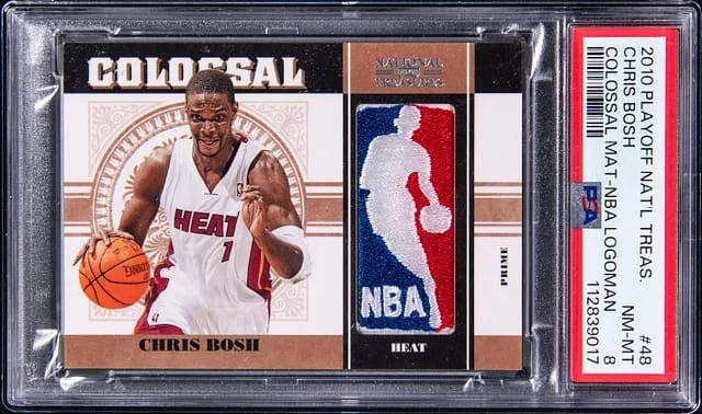2010-11 Panini Playoff Chris Bosh Logoman National Treasures Colossal Materials NBA Logoman #48 card image
