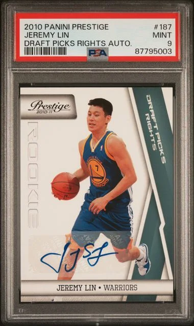 2010-11 Panini Prestige Jeremy Lin Draft Picks Rights Autograph #187 card image