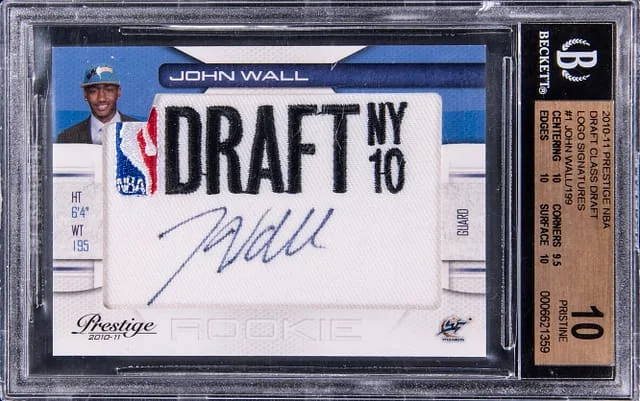 2010-11 Panini Prestige John Wall NBA Draft Class Draft Logo Signatures #1 card image