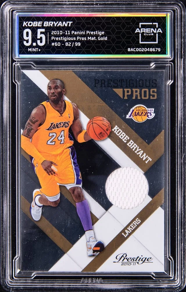 2010-11 Panini Prestige Kobe Bryant Prestigious Pros Materials Gold #60 card image
