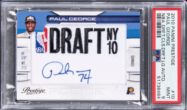 2010-11 Panini Prestige Paul George NBA Draft Class Autograph #10 card image