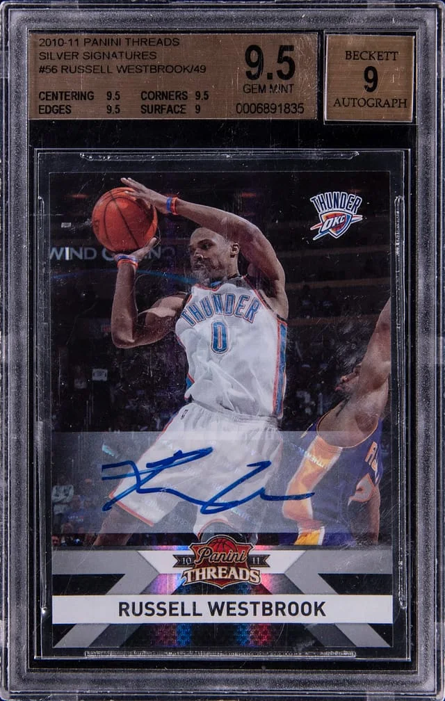 2010-11 Panini Russell Westbrook Threads Silver Signatures #56 card image