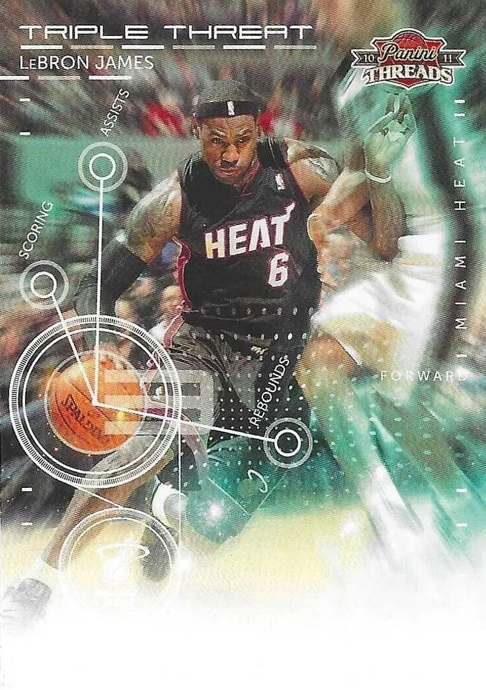 2010-11 Panini Threads Lebron James Triple Threat #5 card image