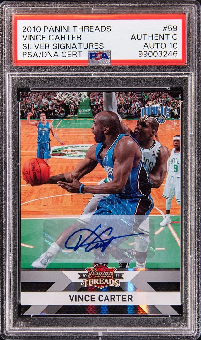 2010-11 Panini Vince Carter Threads Silver Signatures #59 card image