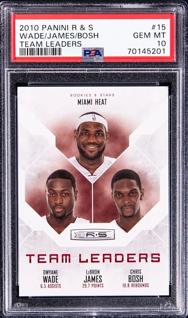 2010-11 Panini Wade/James/Bosh Rookies & Stars Team Leaders #15 card image