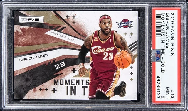 2010-11 Pannini & Stars Moments In Time Gold LeBron James #13 card image