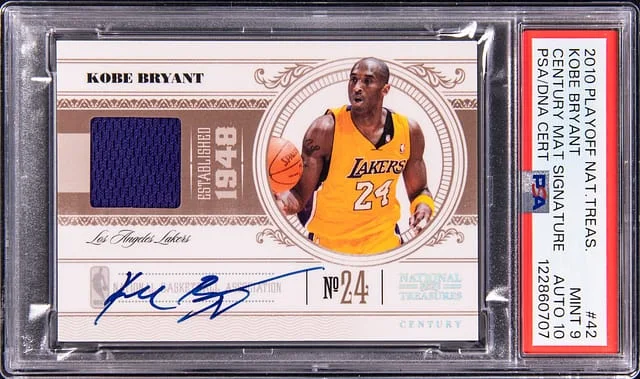 2010-11 Playoff Kobe Bryant National Treasures Century Material Signature #42 card image