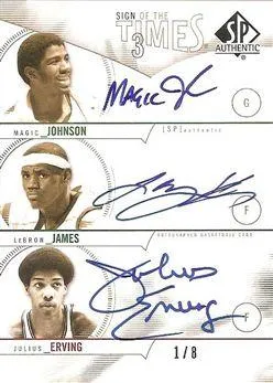 2010-11 SP Authentic Lebron James Sign of the Times Triple #S3-EJJ card image