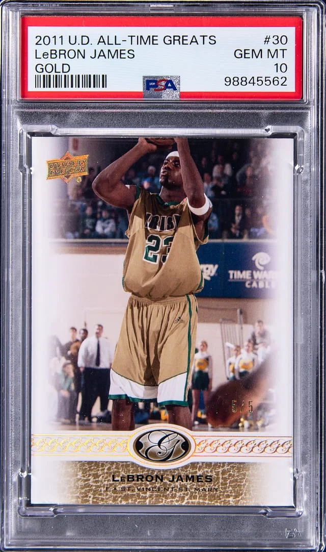2010-11 Upper Deck LeBron James All-Time Greats Gold #30 card image