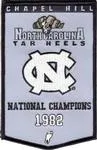 2010-11 Upper Deck North Carolina Tar Heels Michael Jordan Championship Banner Patches #NNO card image