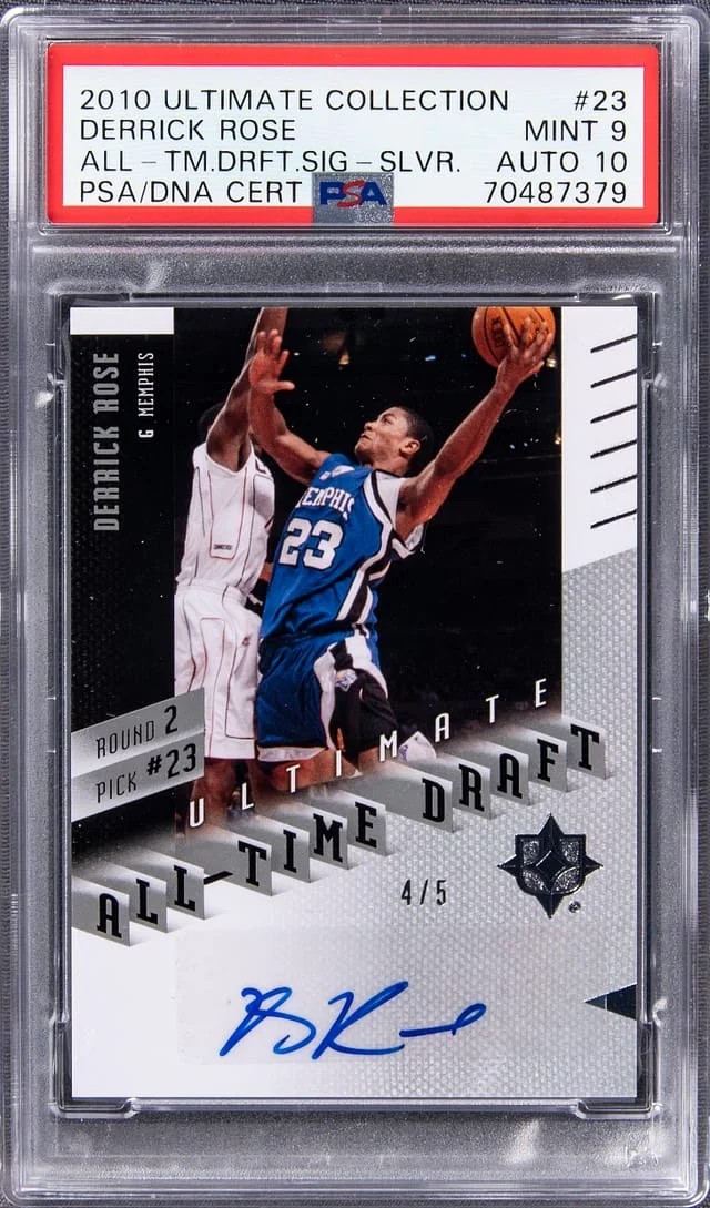 2010-11 Upper Deck Ultimate Collection Derrick Rose All-Time Draft Signatures Silver #2-23 card image
