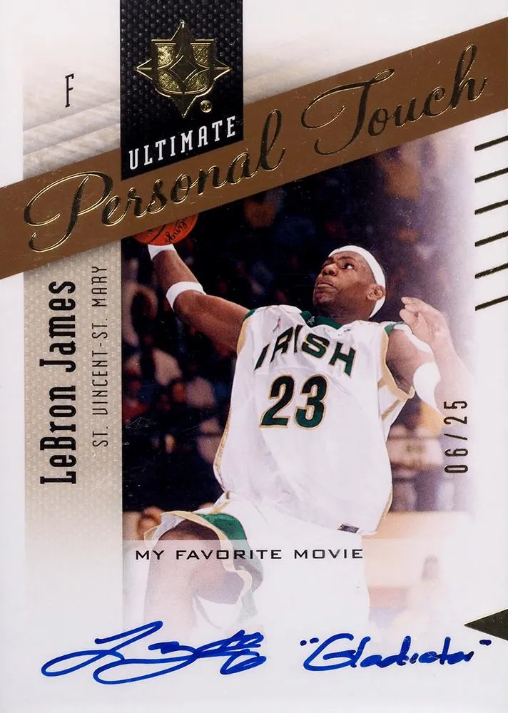 2010-11 Upper Deck Ultimate Collection Lebron James Ultimate Personal Touch My Favorite Movie #M-LJ card image
