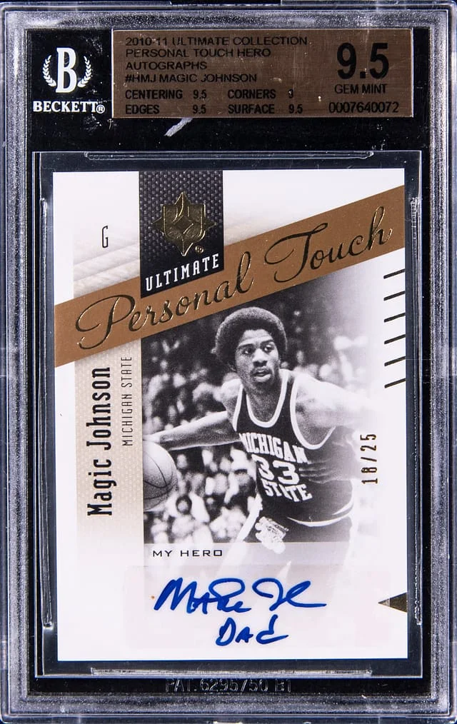 2010-11 Upper Deck Ultimate Collection Magic Johnson Personal Touch Hero Autograph #H-MJ card image