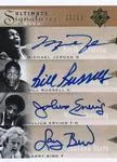 2010-11 Upper Deck Ultimate Collection Michael Jordan Ultimate Signatures Quad #JREB card image