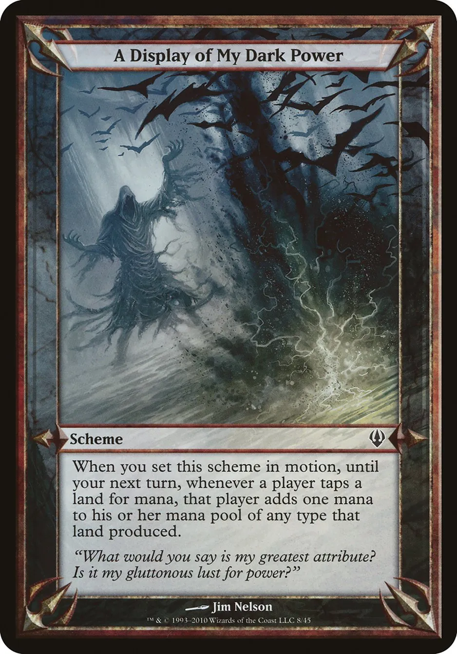 2010 Archenemy Schemes A Display of My Dark Power common #8★ unlisted card image