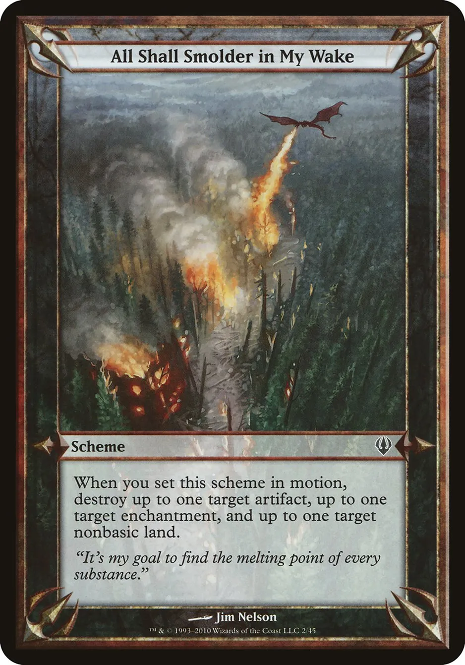 2010 Archenemy Schemes All Shall Smolder in My Wake common #2★ unlisted card image