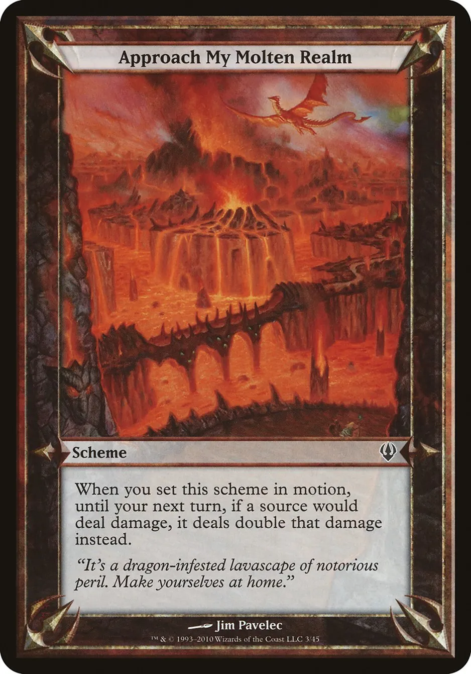2010 Archenemy Schemes Approach My Molten Realm common #3★ unlisted card image