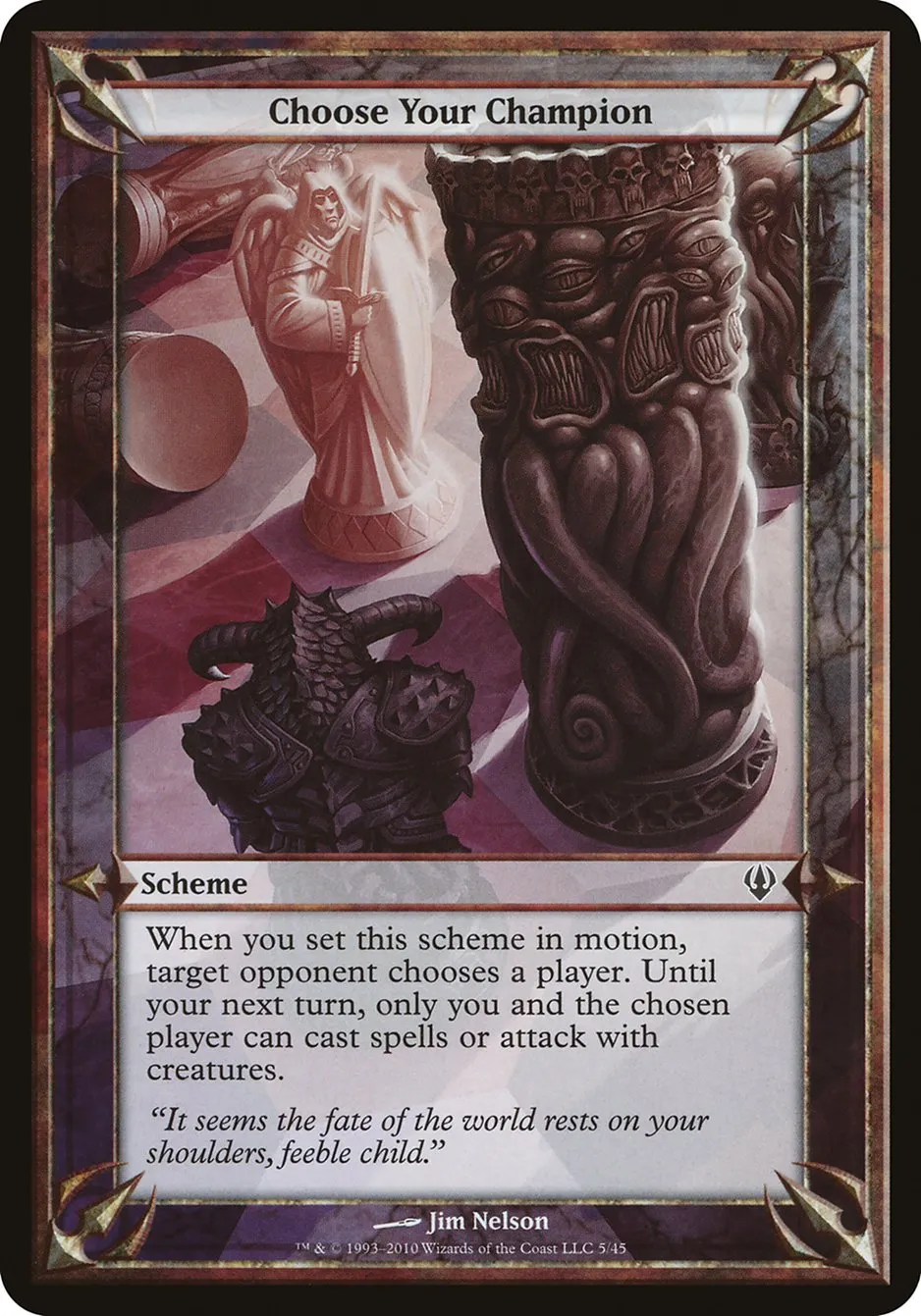 2010 Archenemy Schemes Choose Your Champion common #5★ unlisted card image