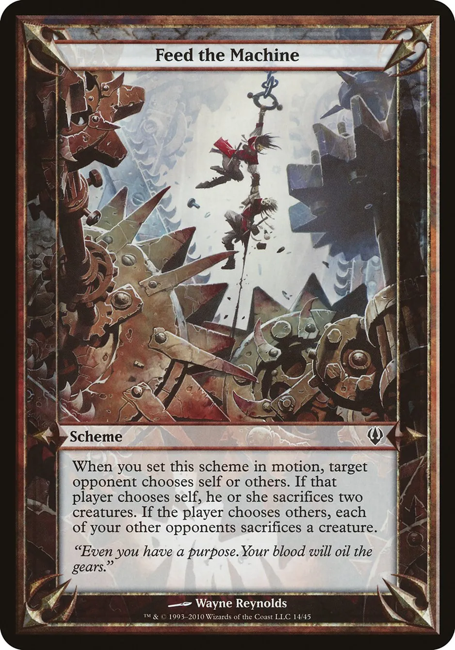 2010 Archenemy Schemes Feed the Machine common #14★ unlisted card image